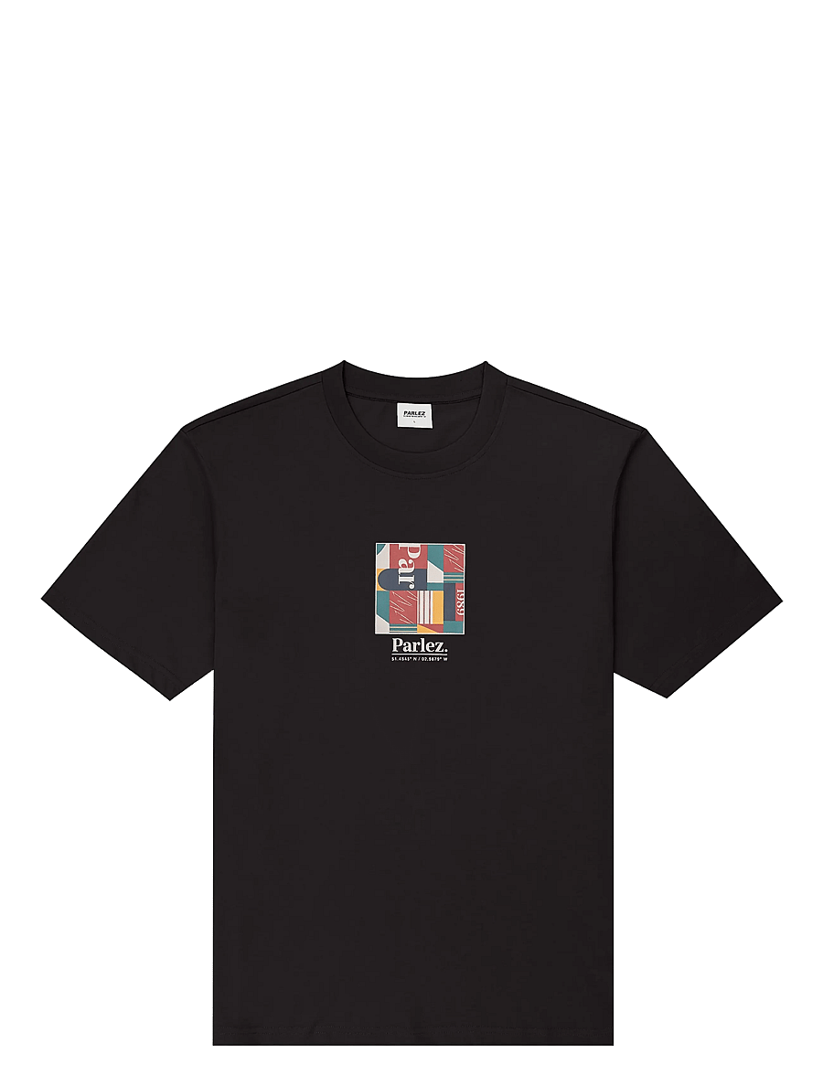 Parlez - Burford T-Shirt - kurzärmelige t-shirts - black - 0