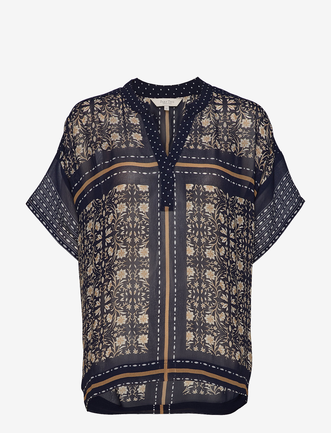 Part Two - Simone TO - scarf print dark blue - 0