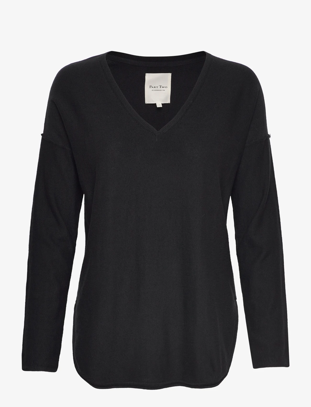 Part Two - IliviasaPW v-neck - jumpers - black - 0