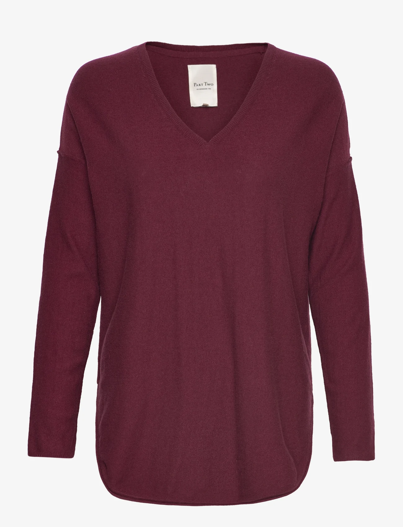 Part Two - IliviasaPW v-neck - jumpers - tawny port - 0