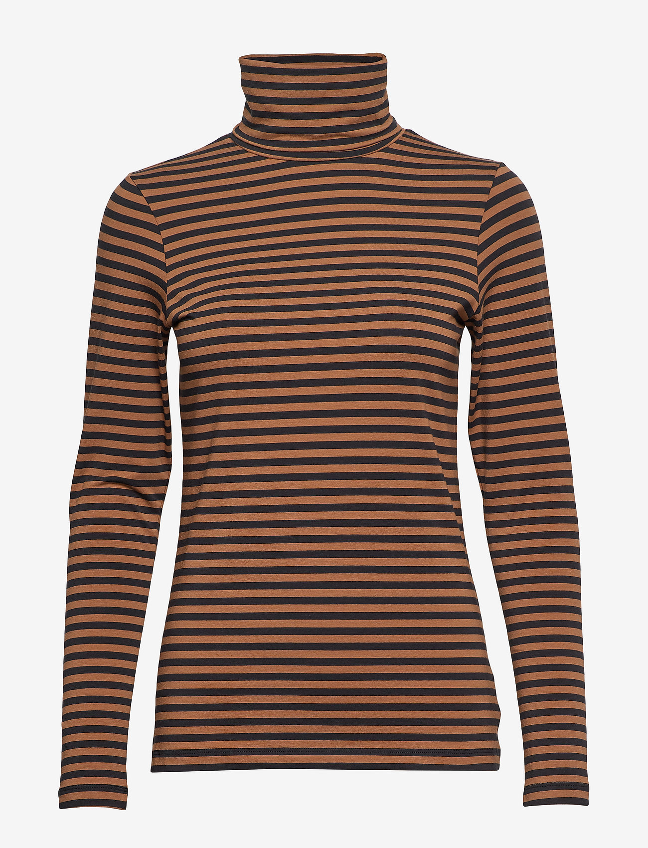 STRIPED JERSEY, BROWN.