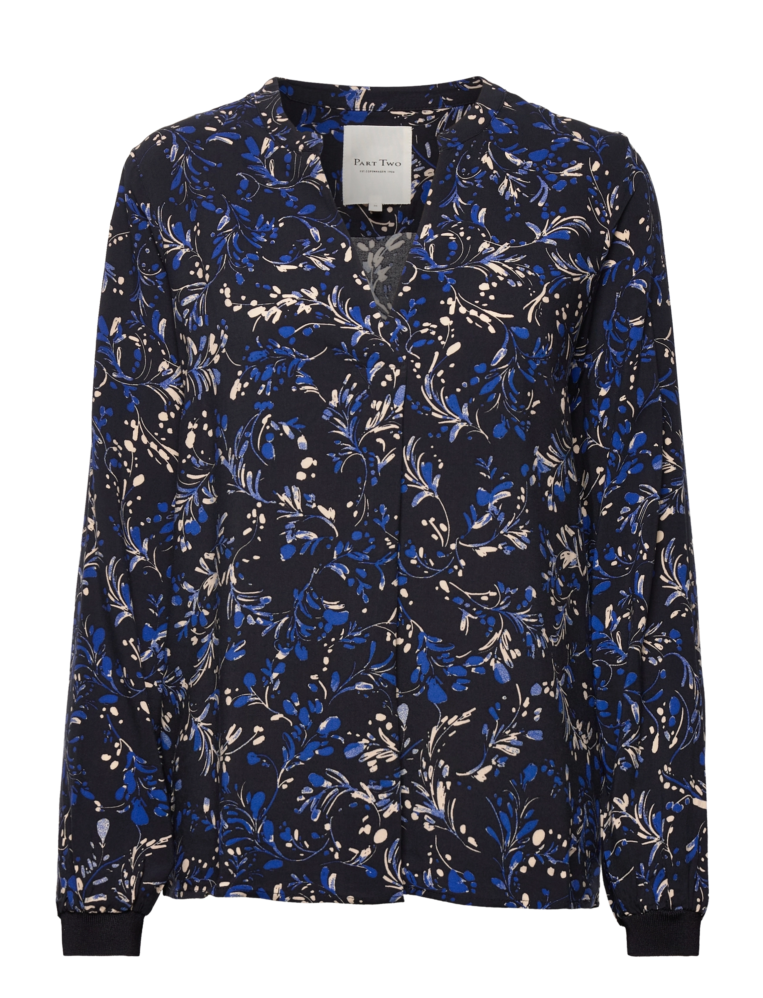DARK NAVY MARBLE BRANCH PRINT