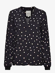 Part Two - TonniePW BL - long-sleeved blouses - dark navy dot - 0