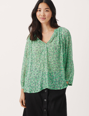 Part Two - ErdonaePW BL - long-sleeved blouses - greenbriar mini flower - 2