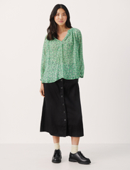 Part Two - ErdonaePW BL - long-sleeved blouses - greenbriar mini flower - 3