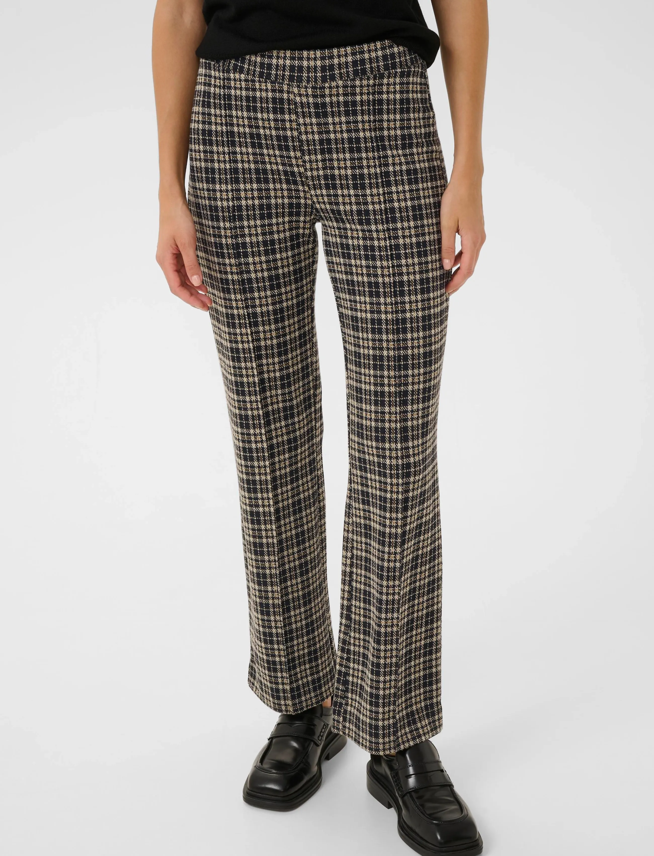 Part Two PontasPW Pants - Bukser - DARK NAVY CHECK / navy