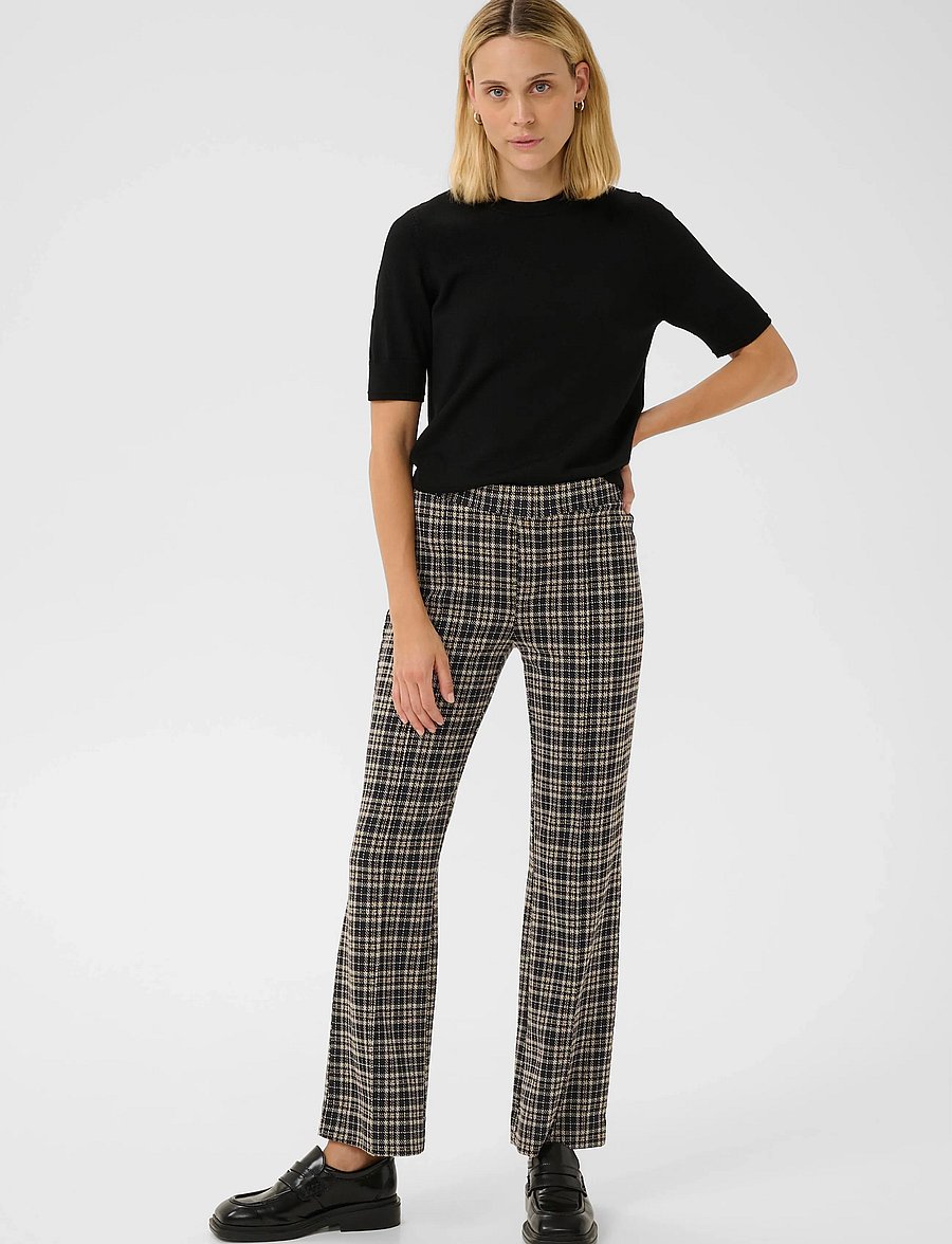 Part Two - PontasPW PA - bukser med lige ben - dark navy check - 3