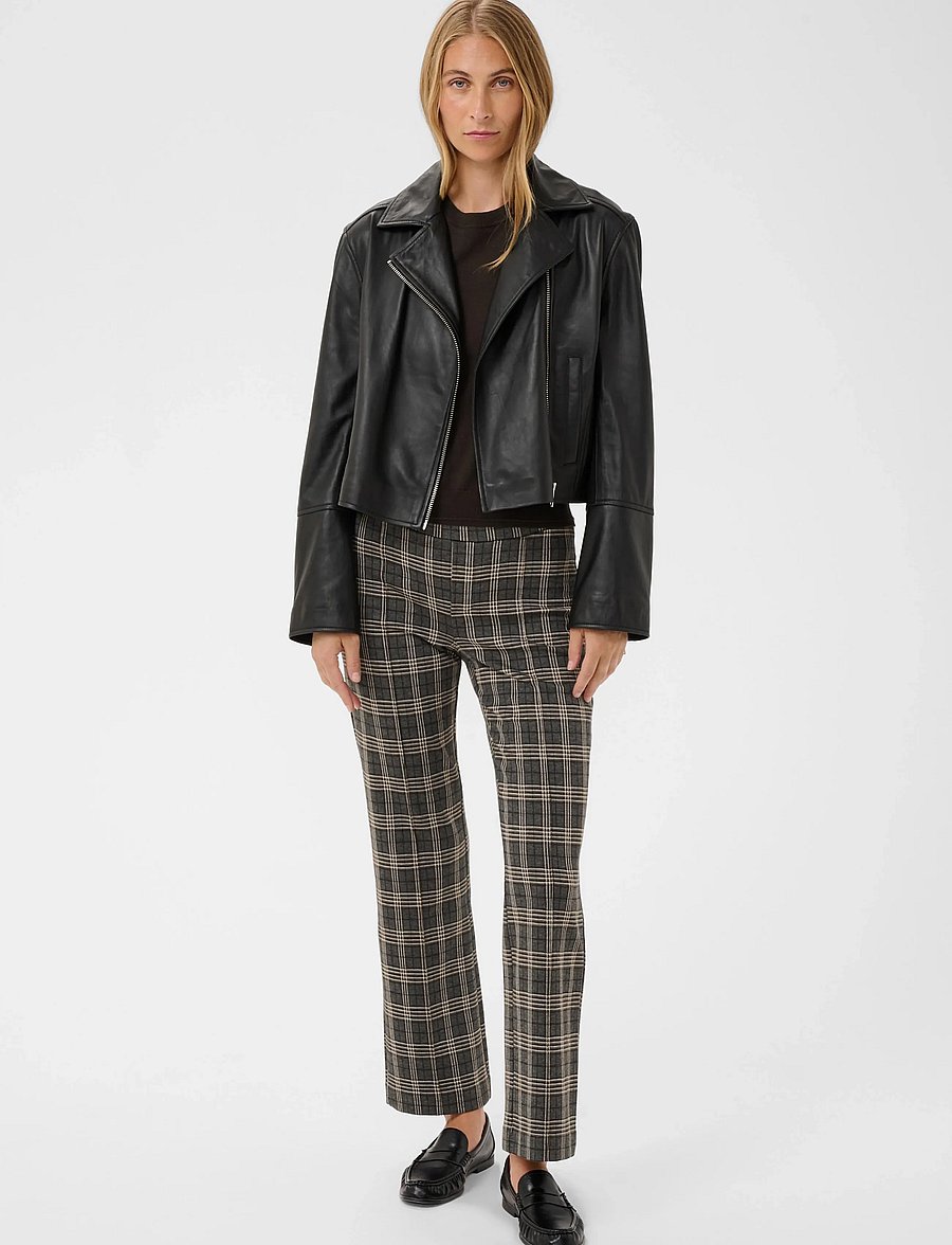 Part Two - PontasPW Pants - straight leg trousers - grey big check - 0
