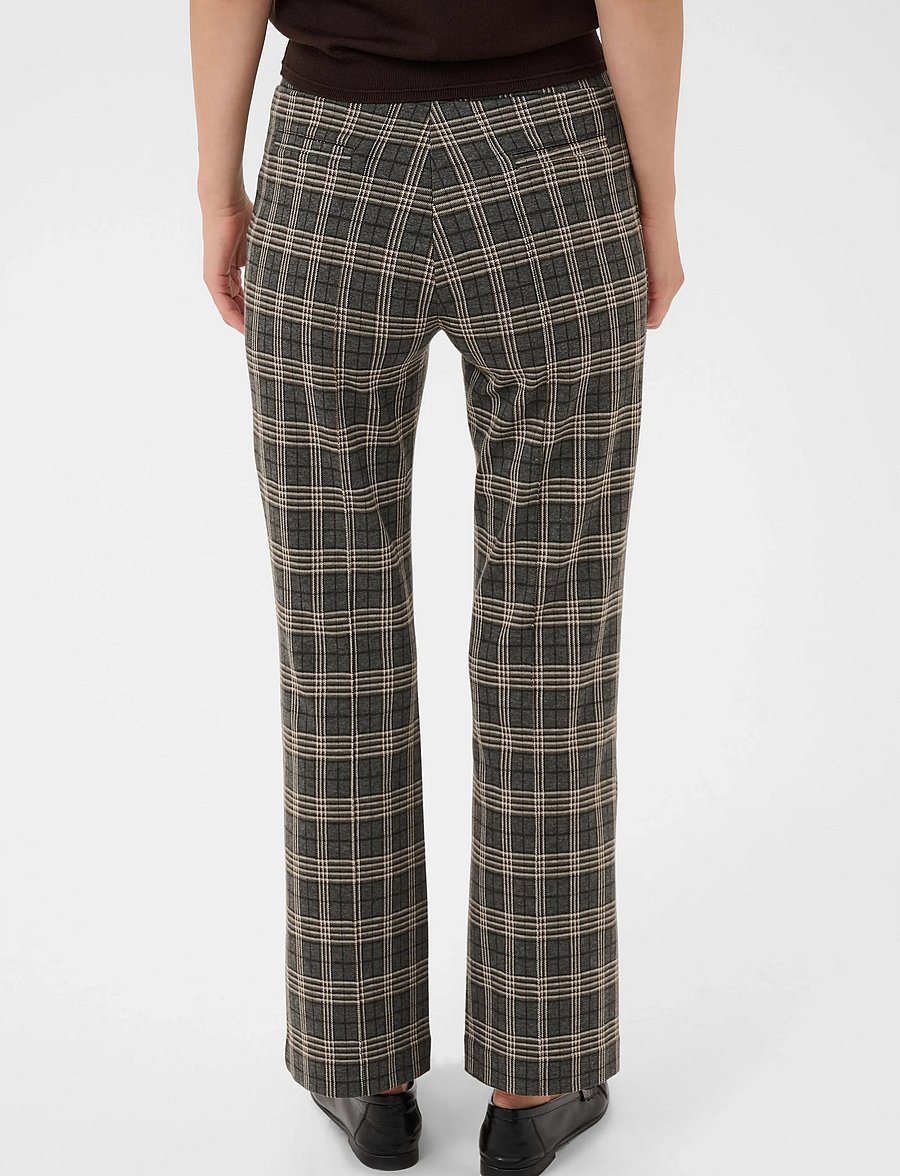 Part Two - PontasPW Pants - straight leg trousers - grey big check - 3