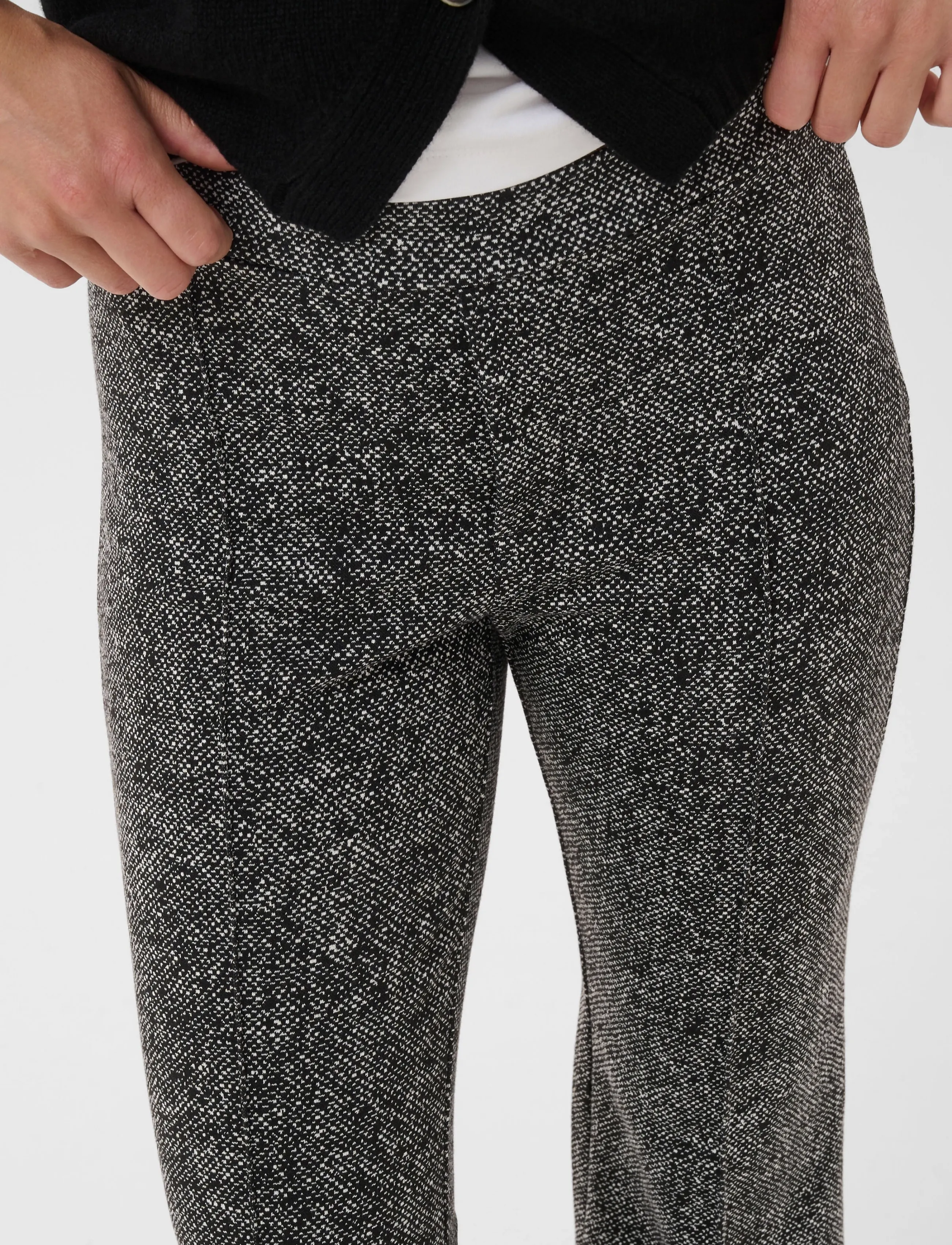 Part Two - PontasPW Pants - straight leg trousers - salt and pepper - 4