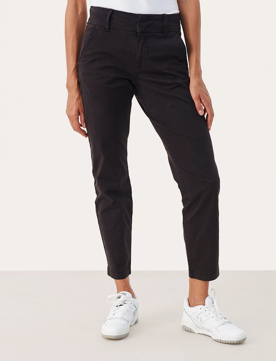 Part Two - SoffysPW Fitted chino pants - slim-fit hosen - black - 0