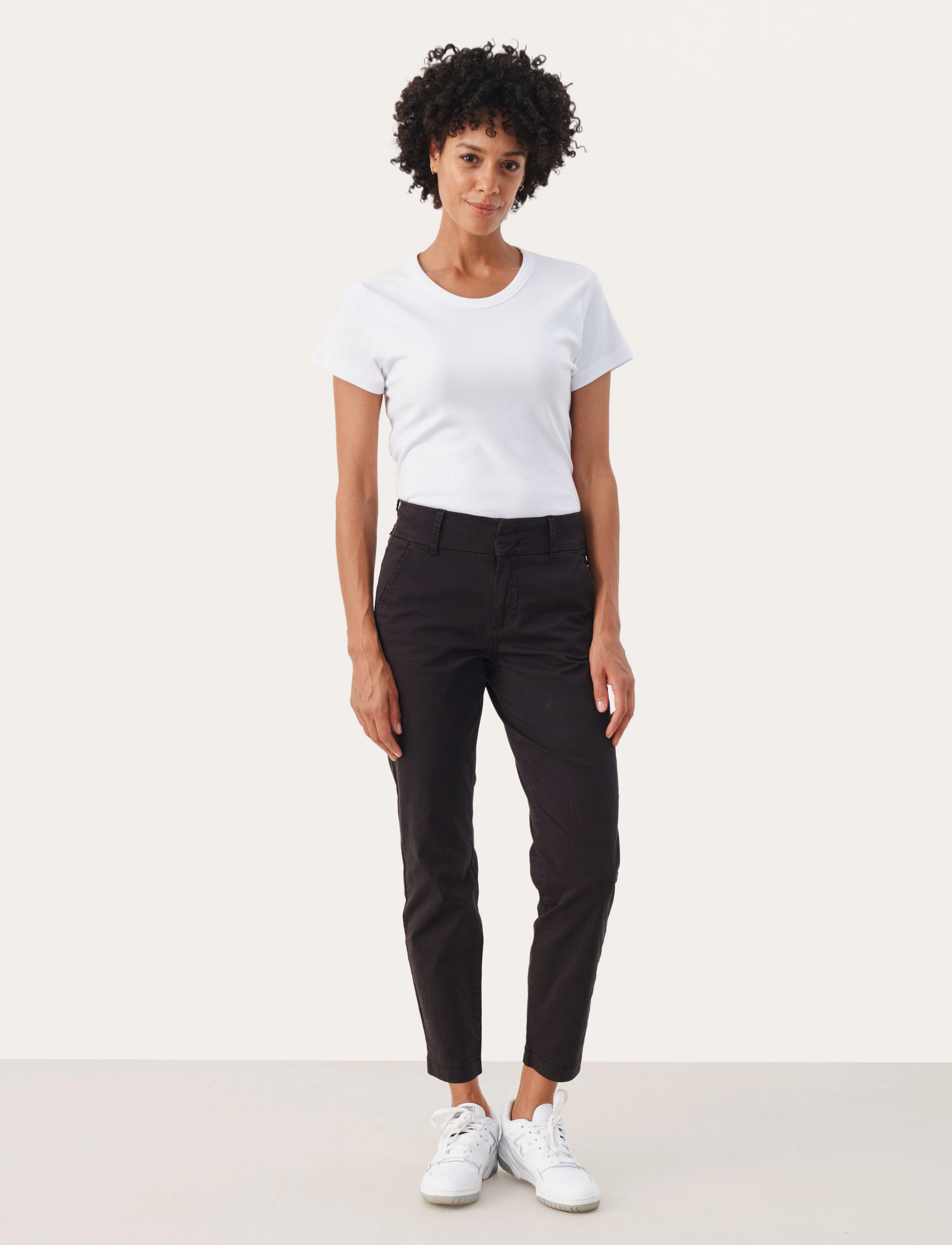 Part Two - SoffysPW Fitted chino pants - slim fit bukser - black - 3