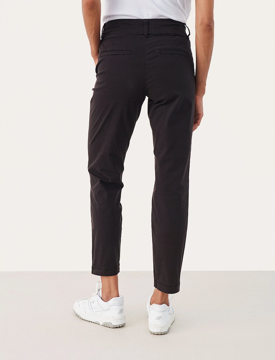 Part Two - SoffysPW Fitted chino pants - slim-fit hosen - black - 4