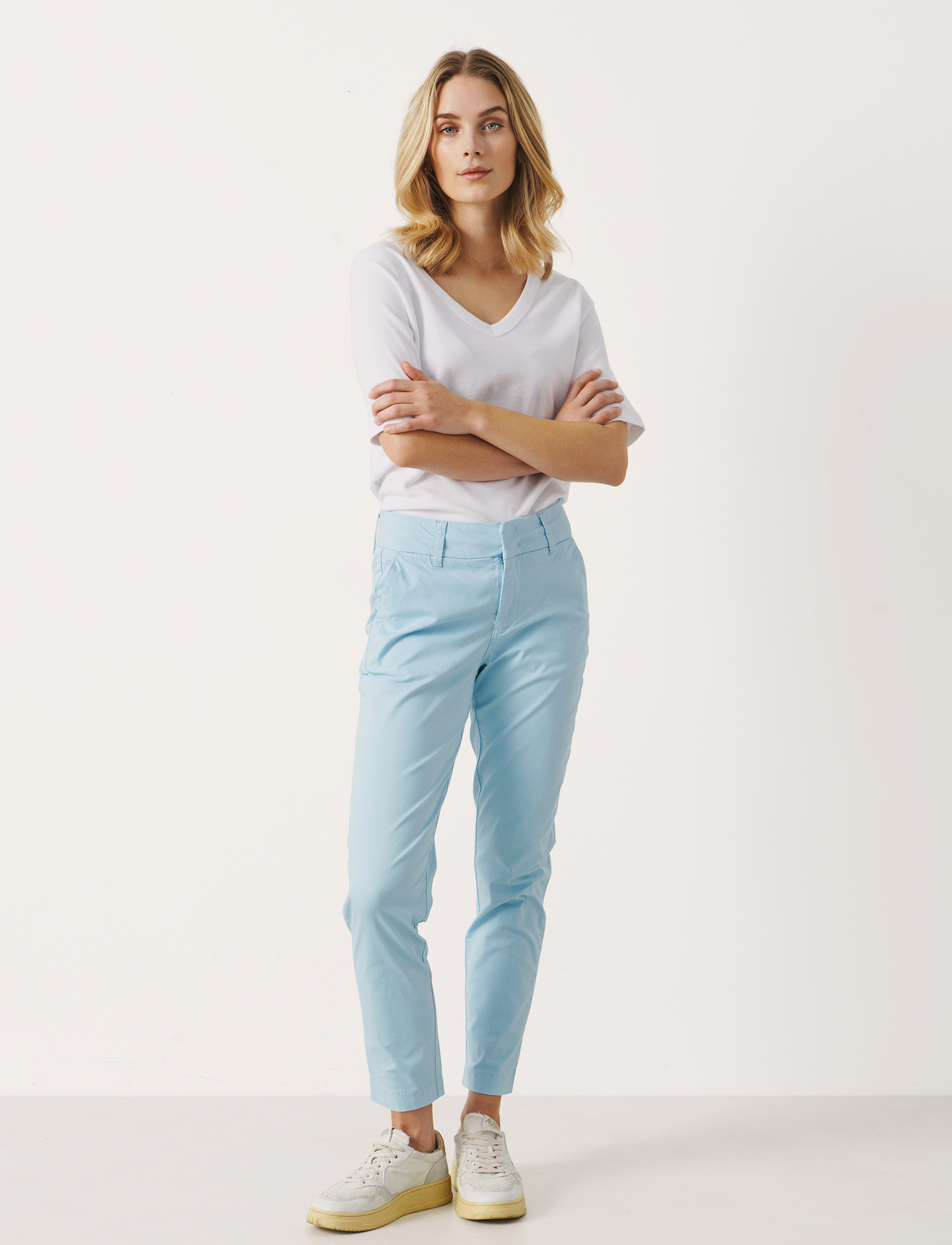Part Two - SoffysPW Fitted chino pants - kitsalõikelised püksid - crystal blue - 3