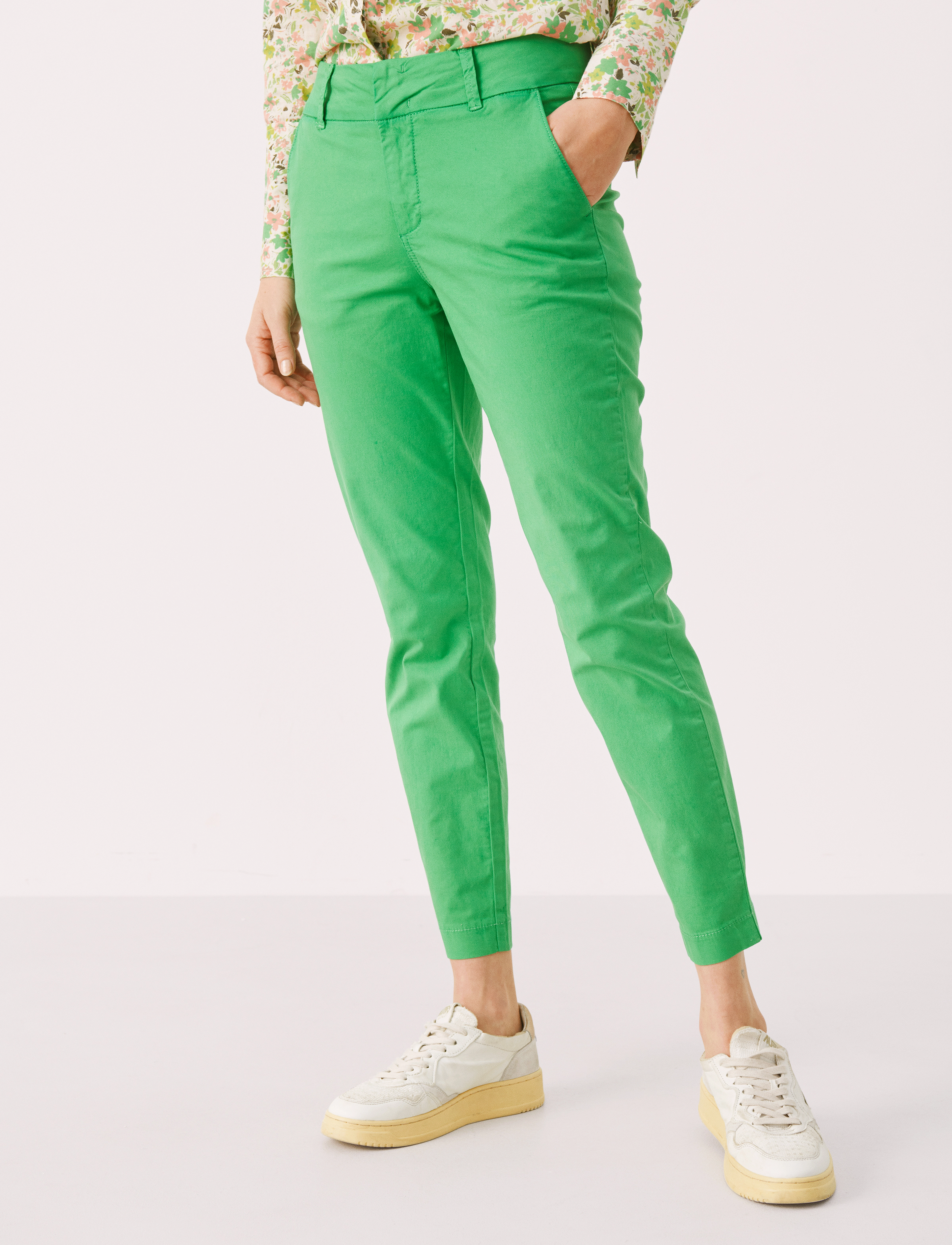 Part Two SoffysPW Fitted chino pants - Bukser - GREENBRIAR / green