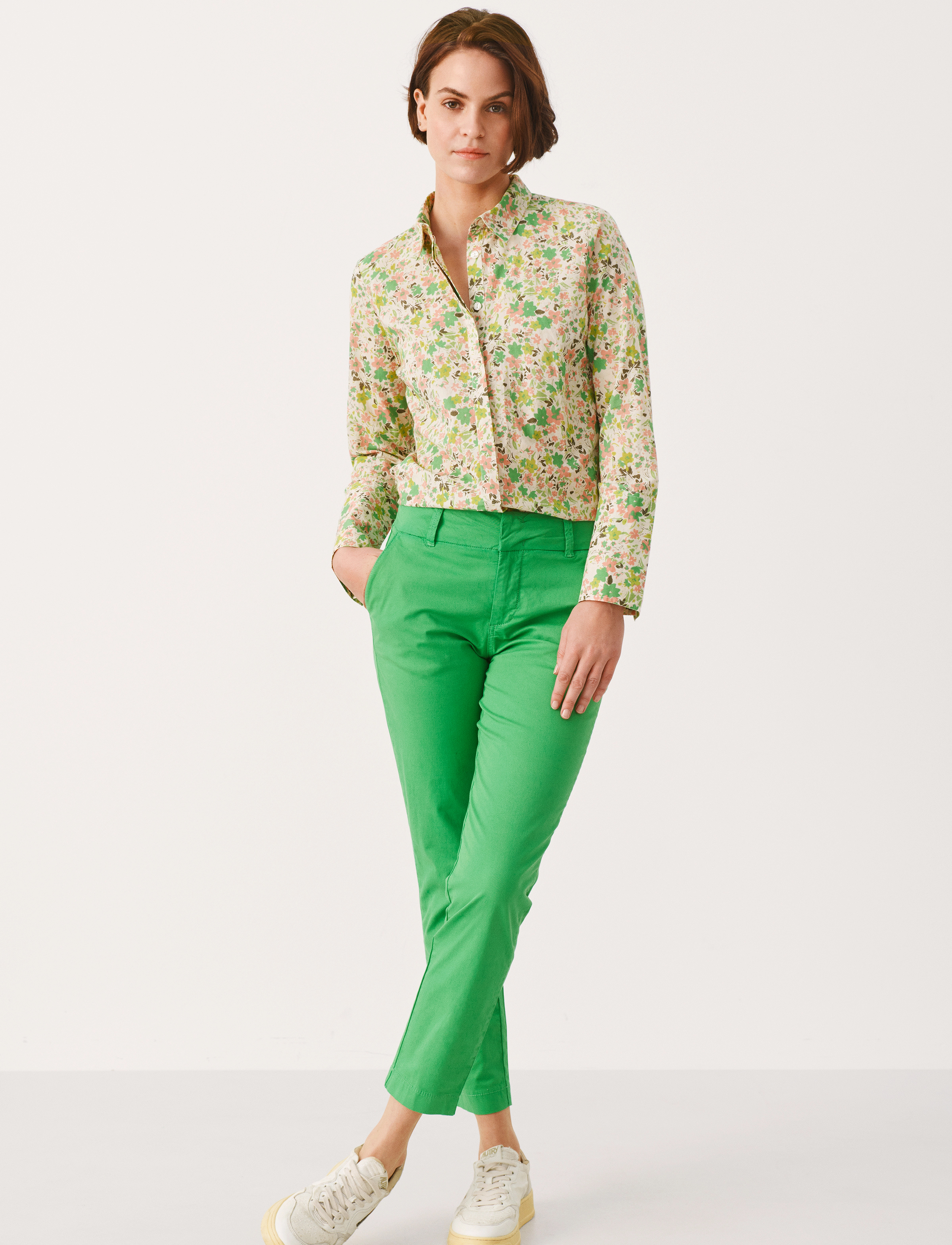 Part Two - SoffysPW Fitted chino pants - kitsalõikelised püksid - greenbriar - 3