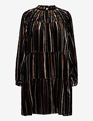 Part Two - FrydPW DR - midi dresses - stripe burnout, black - 0
