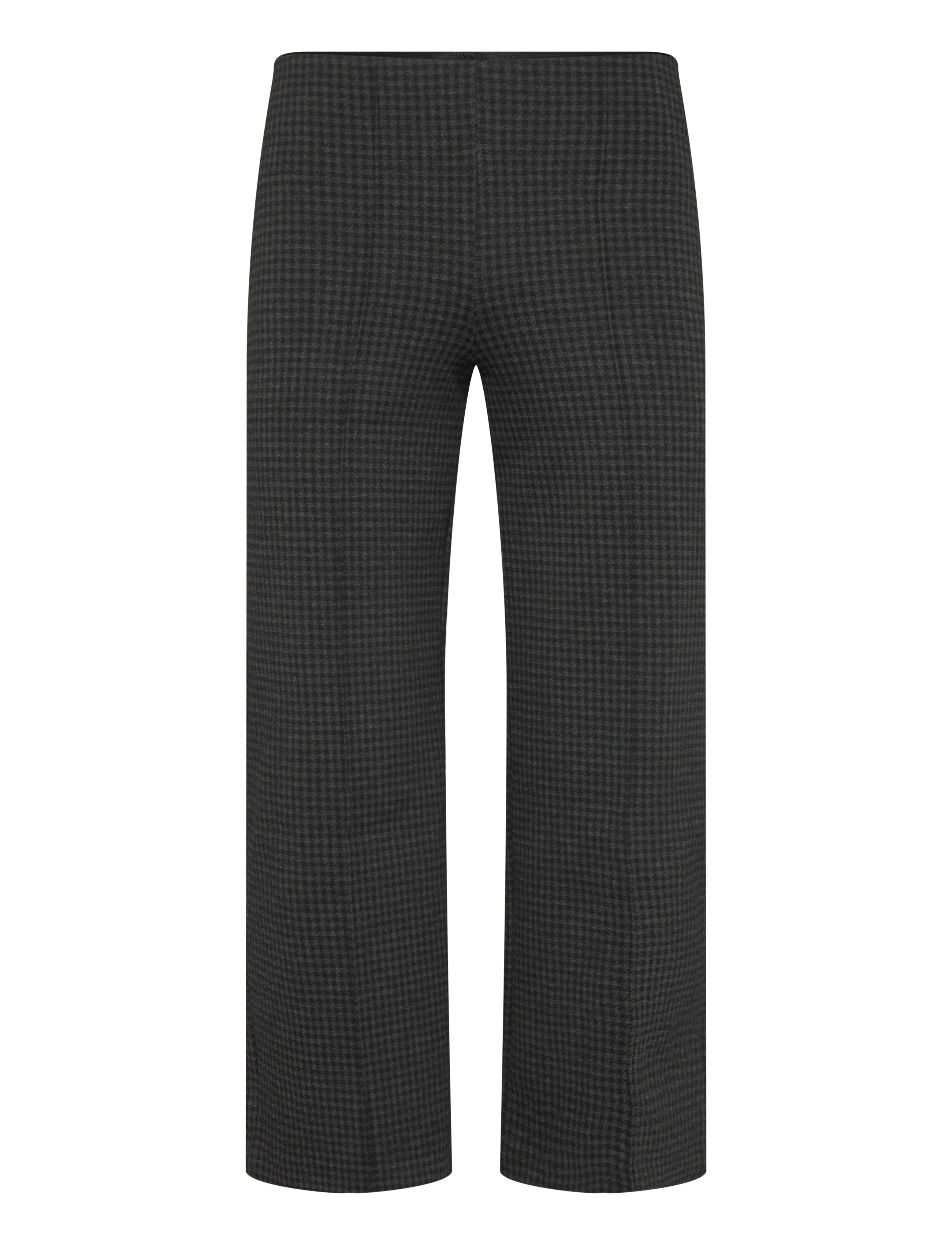 Part Two IlisanPW Pants - Wide leg trousers - DARK GREY CHECK / grey