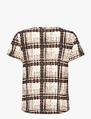 Part Two - GesinaPW TS - short-sleeved blouses - brown square print - 1