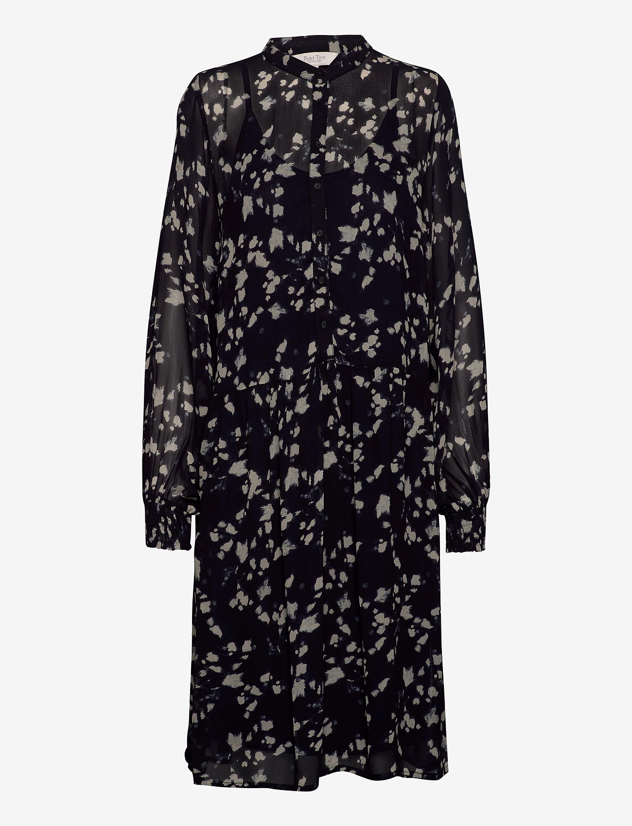 Part Two - TaniaPW DR - midi dresses - abstract print, navy - 0