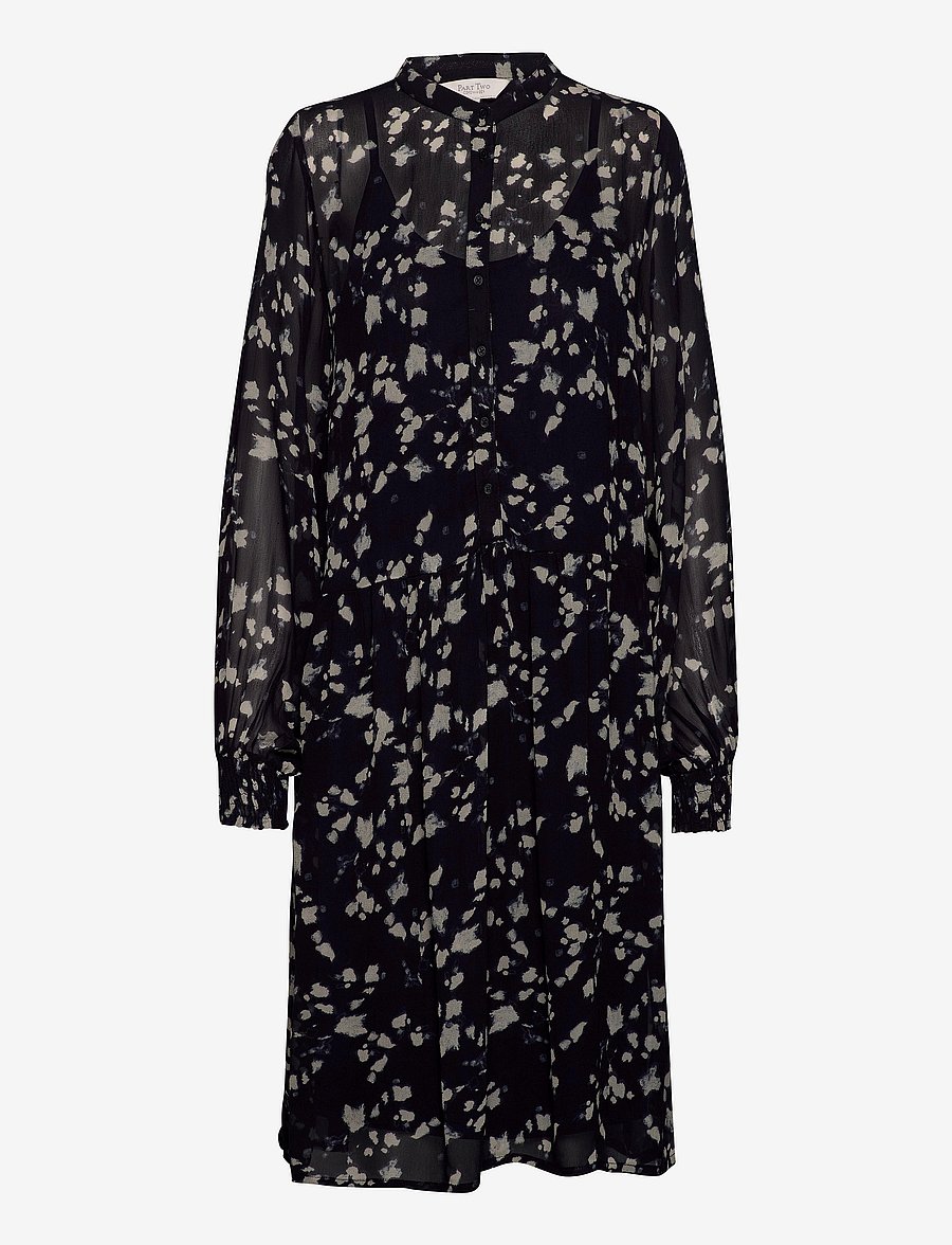Part Two - TaniaPW DR - midi kjoler - abstract print, navy - 0