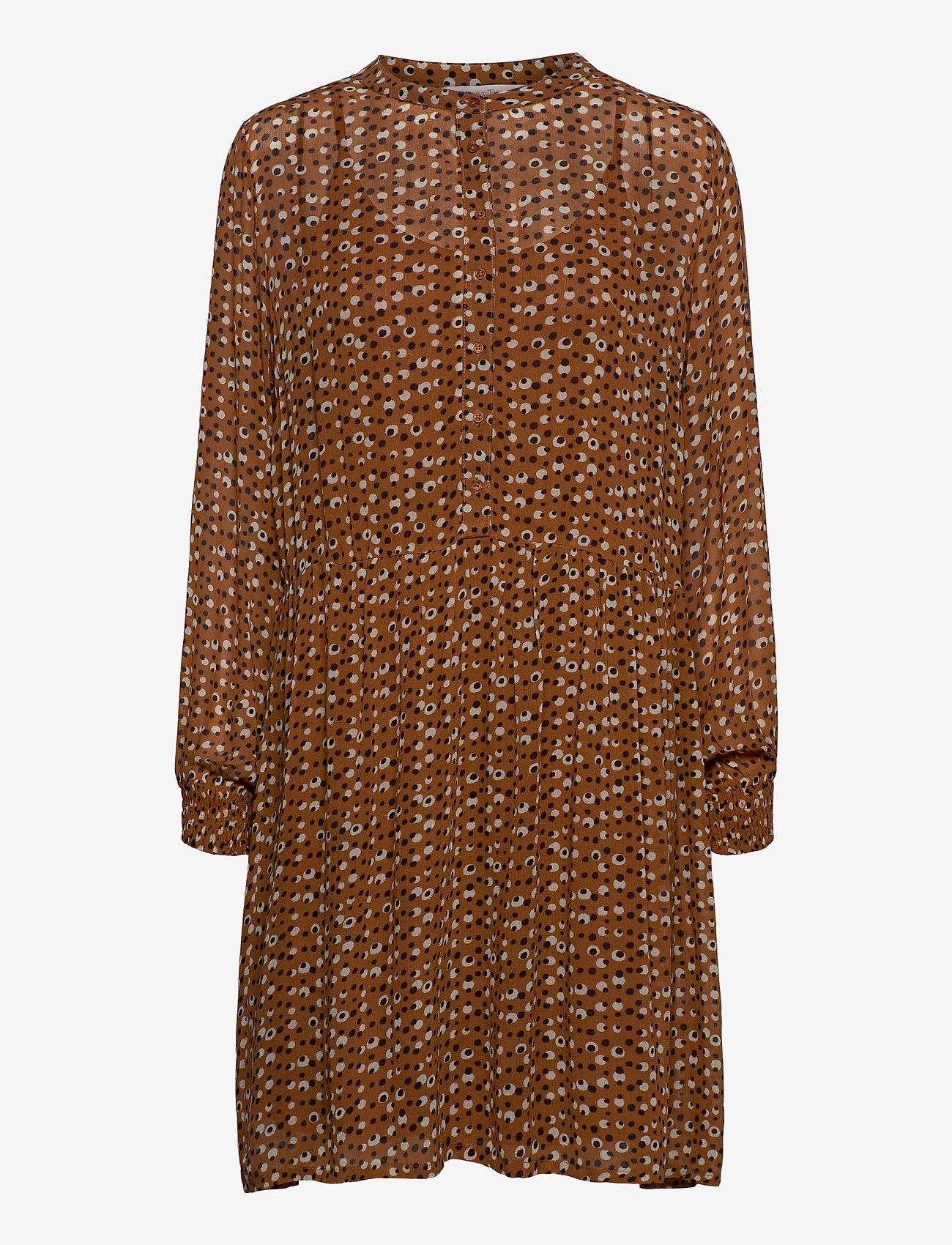 Part Two - TaniaPW DR - midi kjoler - dot print, hazel brown - 0