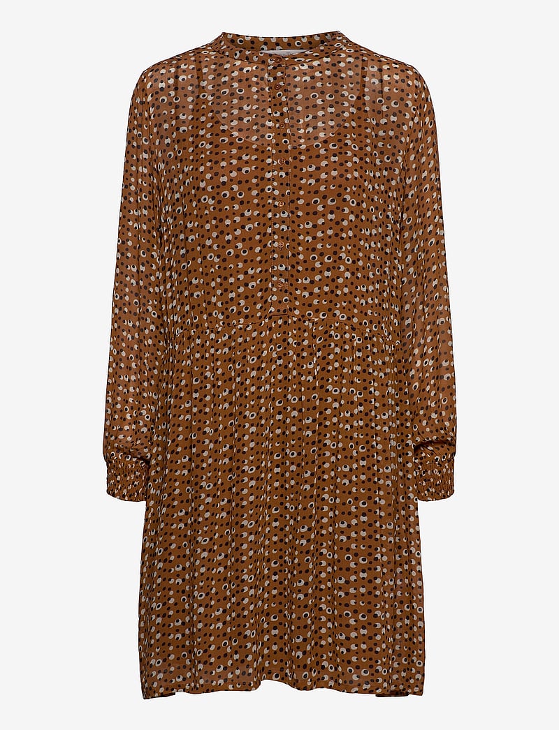 Part Two - TaniaPW DR - midikleidid - dot print, hazel brown - 0