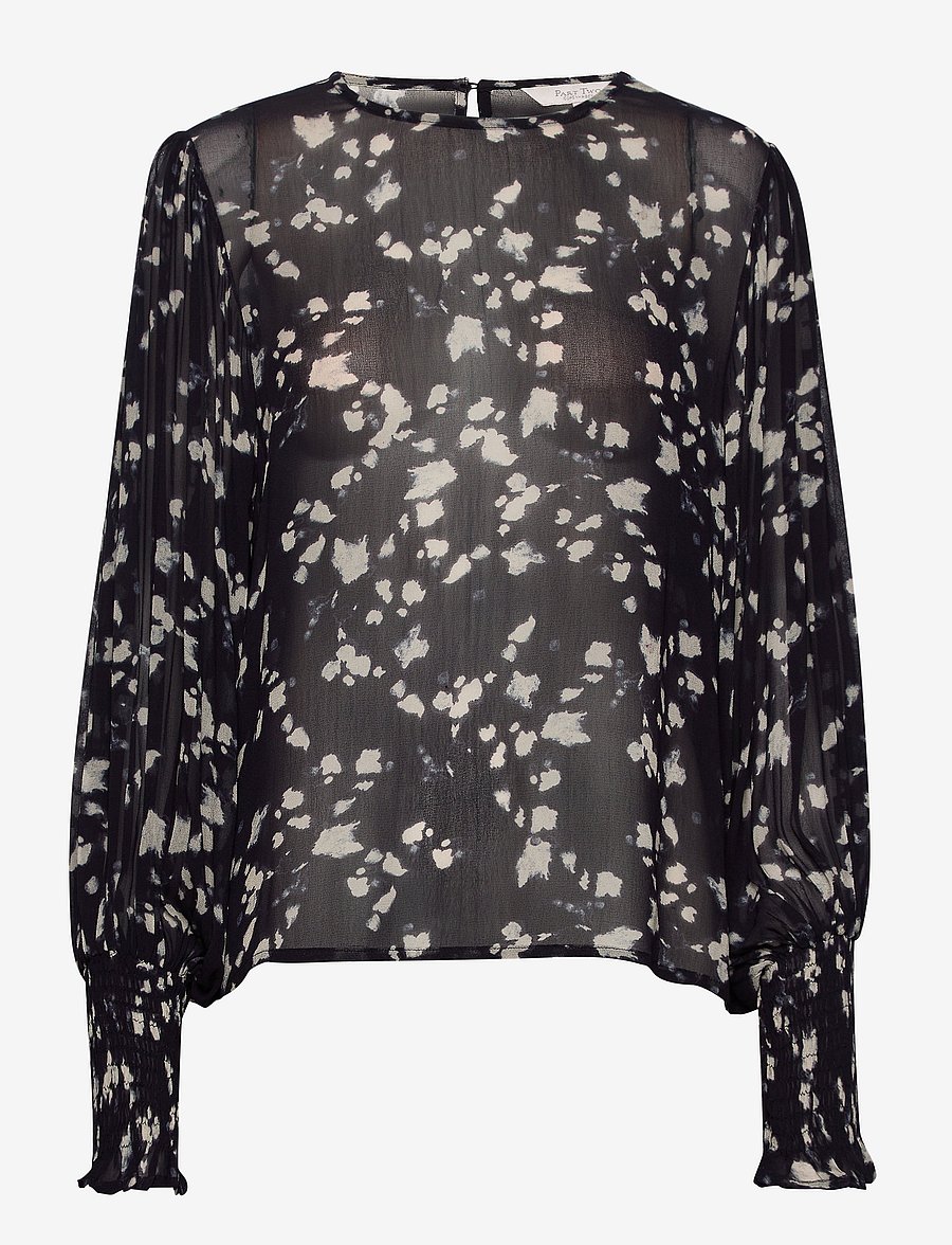 Part Two - EritaPW BL - pikkade varrukatega pluusid - abstract print, navy - 0