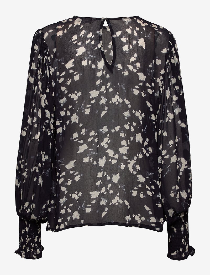 Part Two - EritaPW BL - langärmlige blusen - abstract print, navy - 1