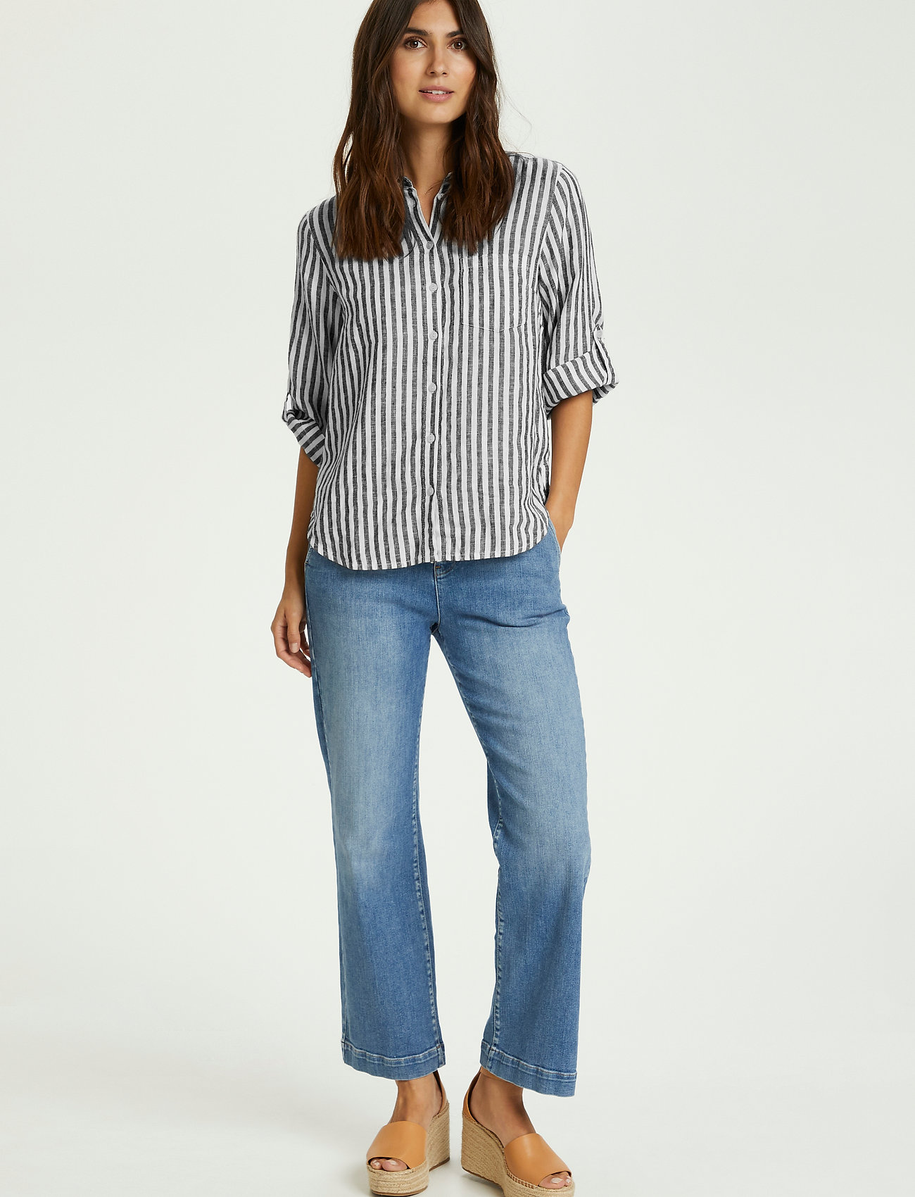 Part Two - CindiePW SH - stripe, black - 4