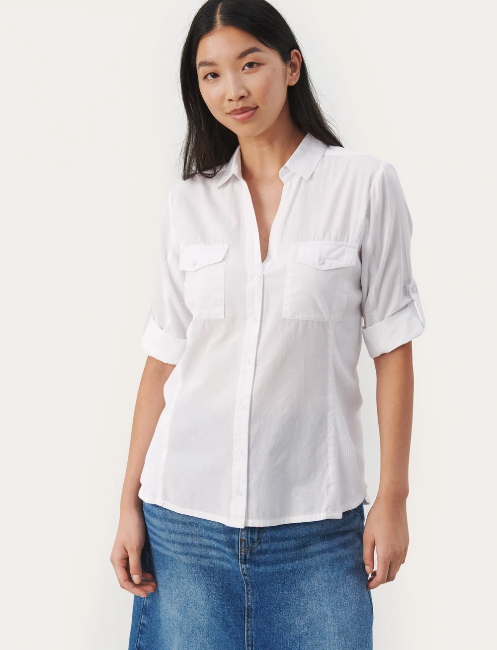 Part Two - CortniaPW SH - short-sleeved shirts - bright white - 0