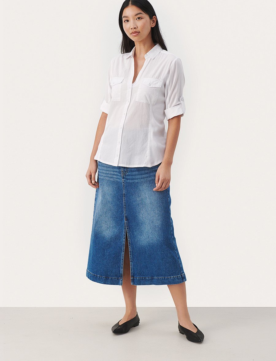Part Two - CortniaPW Shirt - kortærmede skjorter - bright white - 4
