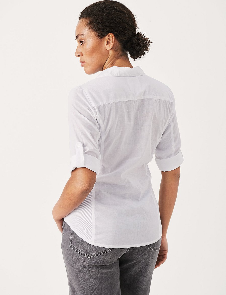 Part Two - CortniaPW Shirt - kortærmede skjorter - bright white - 5