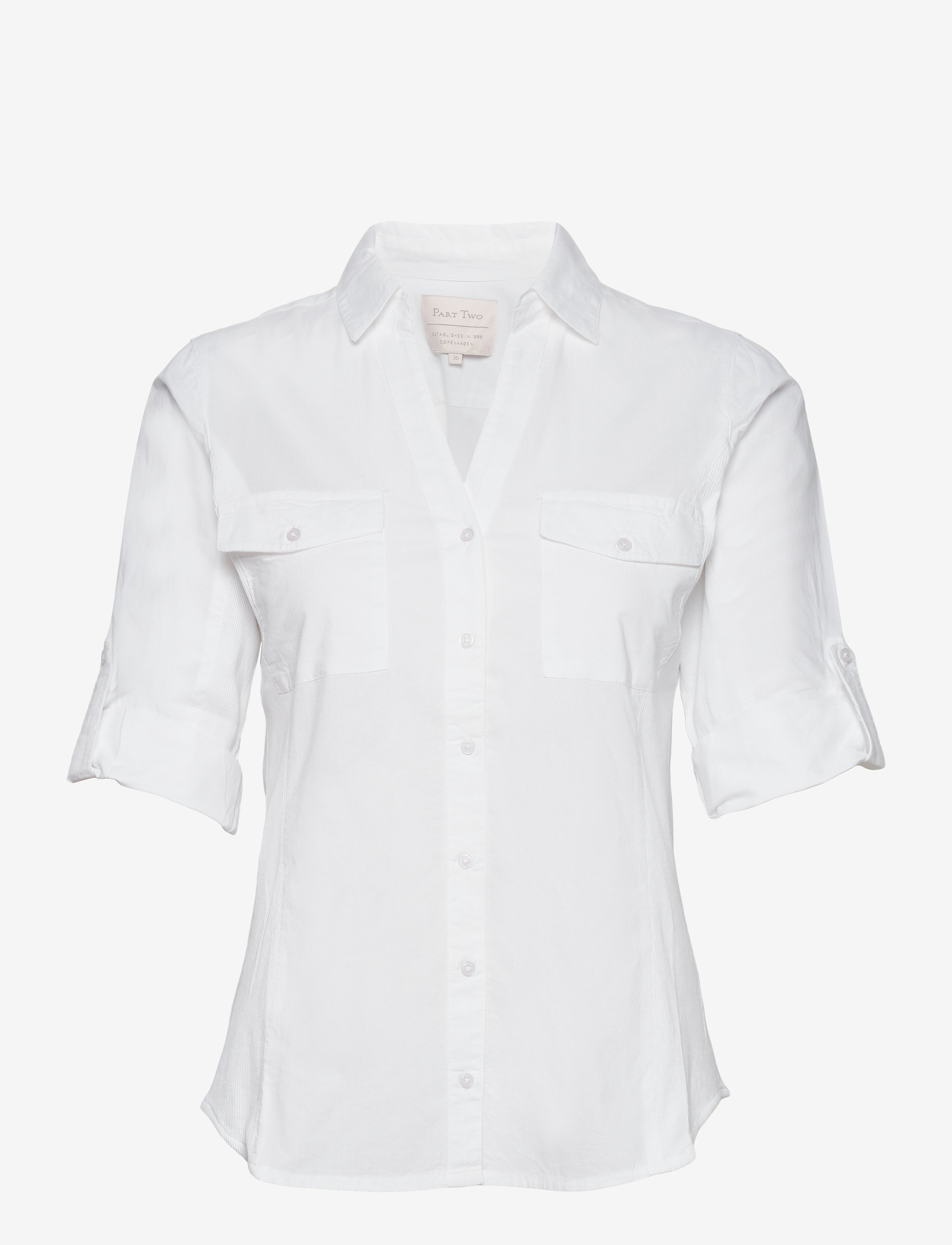 Part Two - CortniaPW Shirt - kortærmede skjorter - bright white - 3