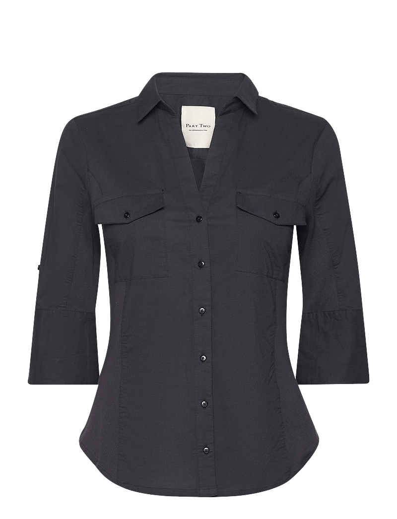 Part Two - CortniaPW SH - kortærmede skjorter - dark navy - 1