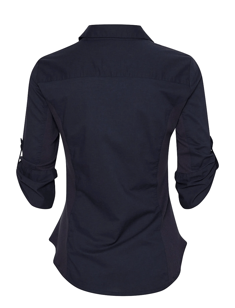 Part Two - CortniaPW Shirt - kurzärmlige hemden - dark navy - 2