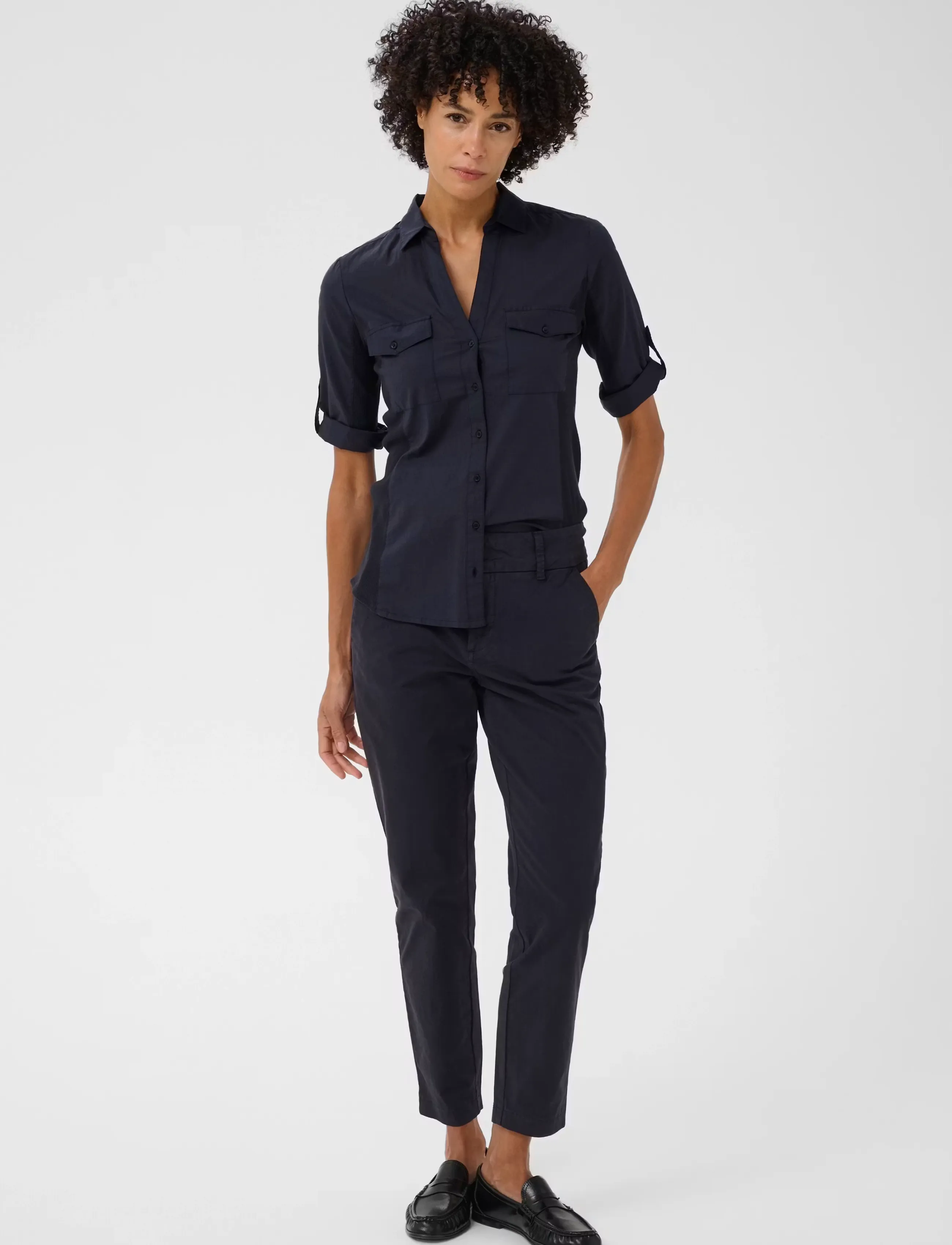 Part Two - CortniaPW Shirt - short-sleeved shirts - dark navy - 0