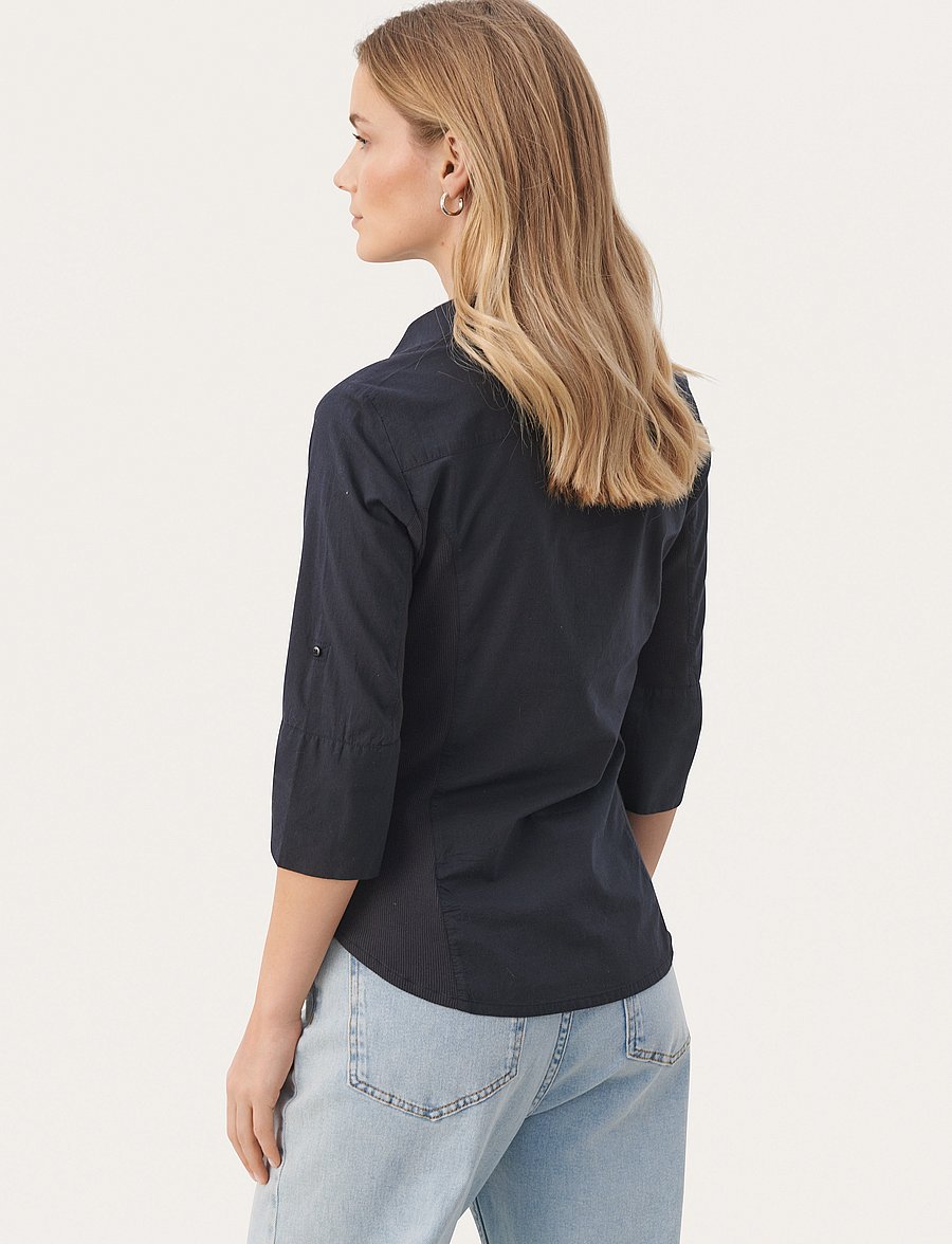 Part Two - CortniaPW Shirt - short-sleeved shirts - dark navy - 5
