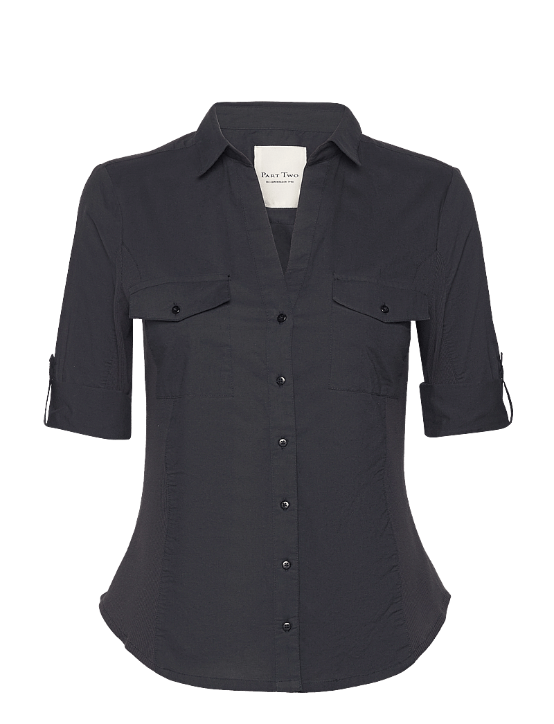 Part Two - CortniaPW SH - kortærmede skjorter - dark navy - 3