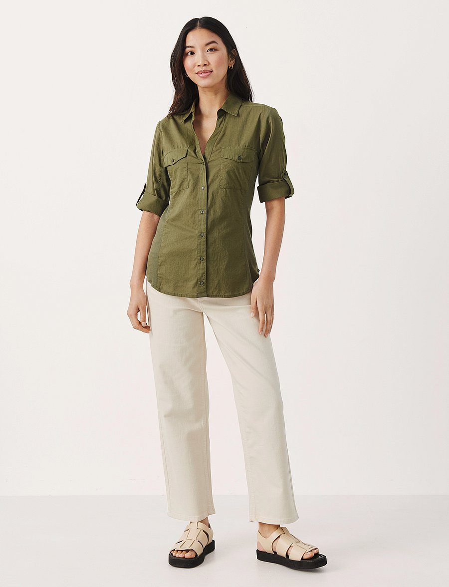 Part Two - CortniaPW Shirt - chemises à manches courtes - kalamata - 4