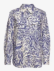 Part Two - MiannaPW SH - long-sleeved shirts - blue wing print - 0