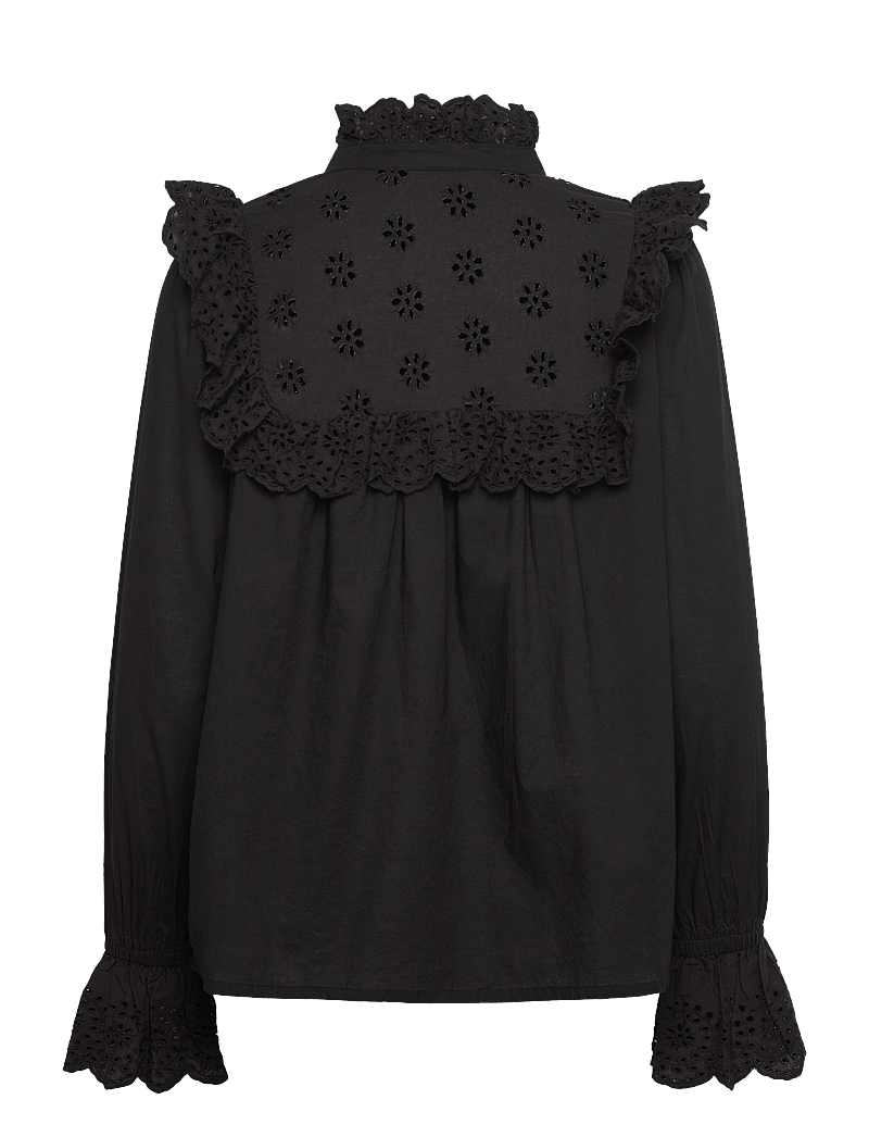 Part Two - NileaPW SH - långärmade blusar - black - 2