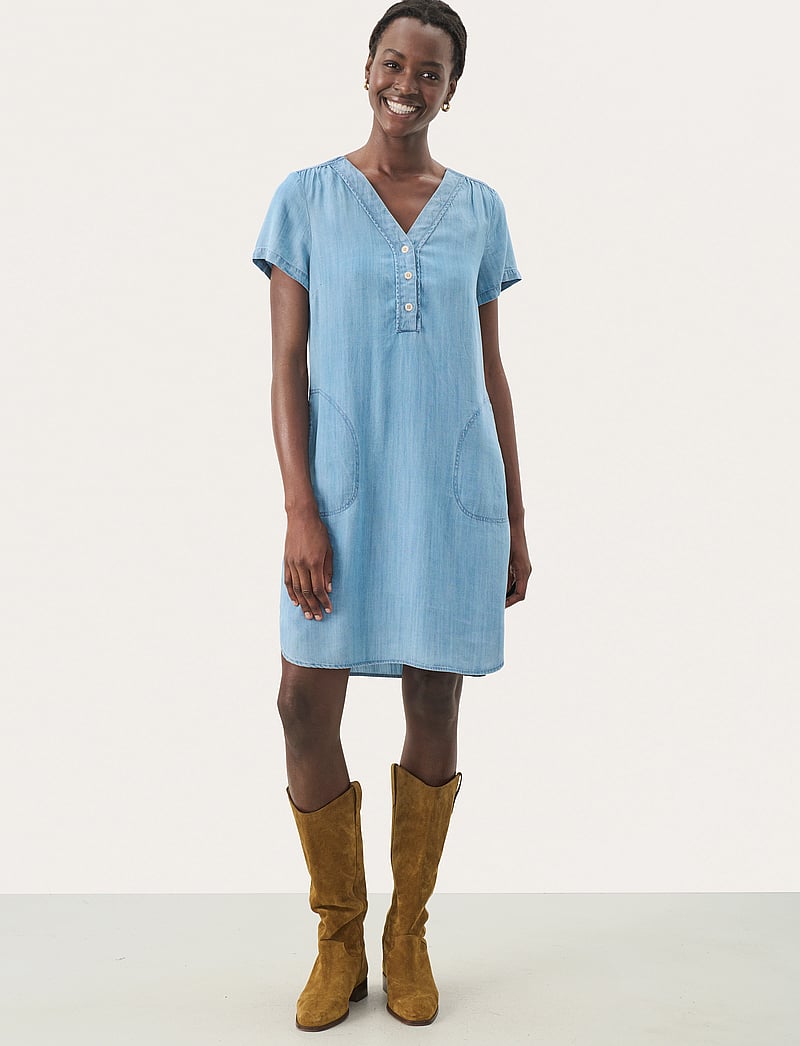 Part Two - KaminasPW DR - denimkjoler - light blue denim - 3