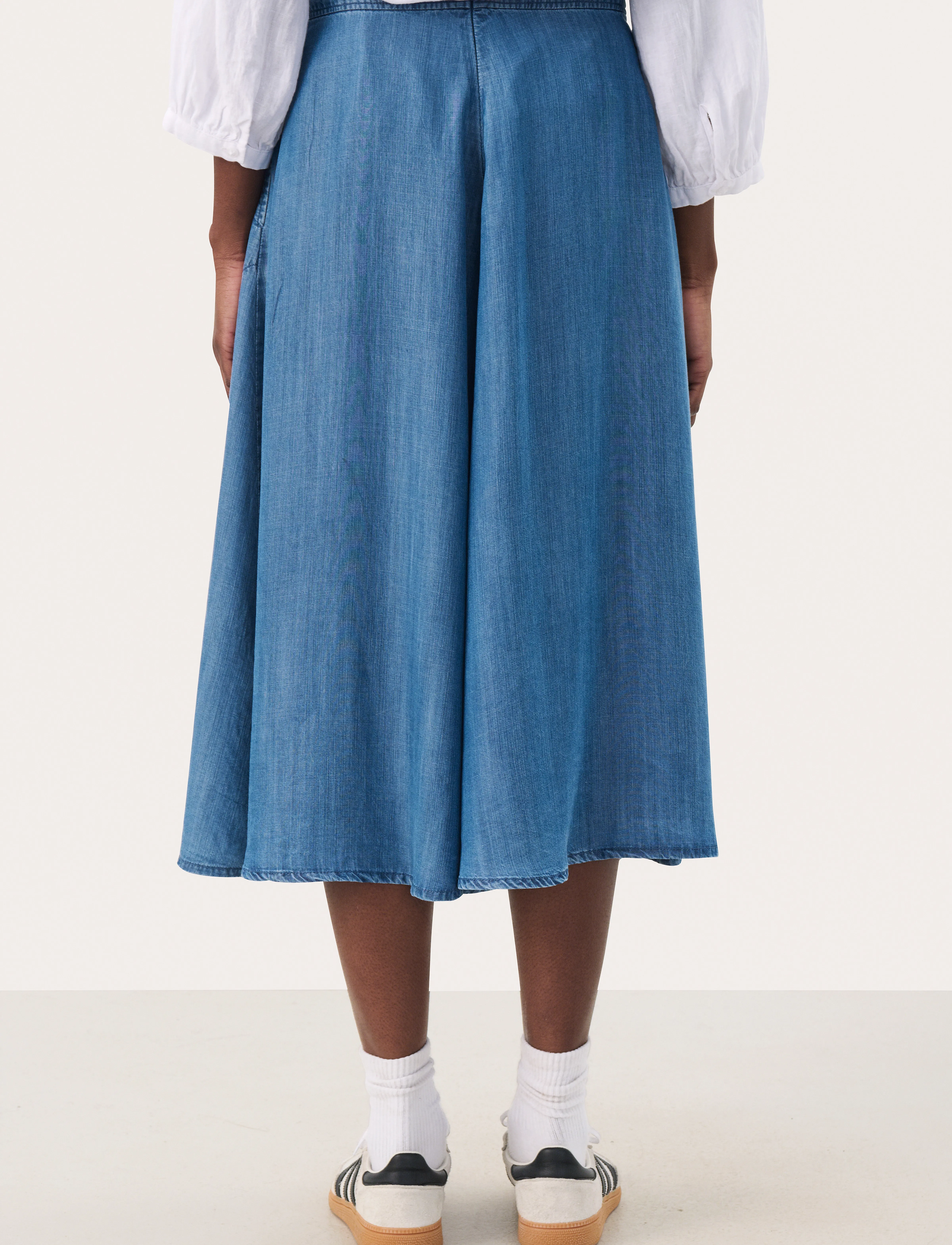 Part Two - PernillePW SK - midi nederdele - medium blue denim - 4
