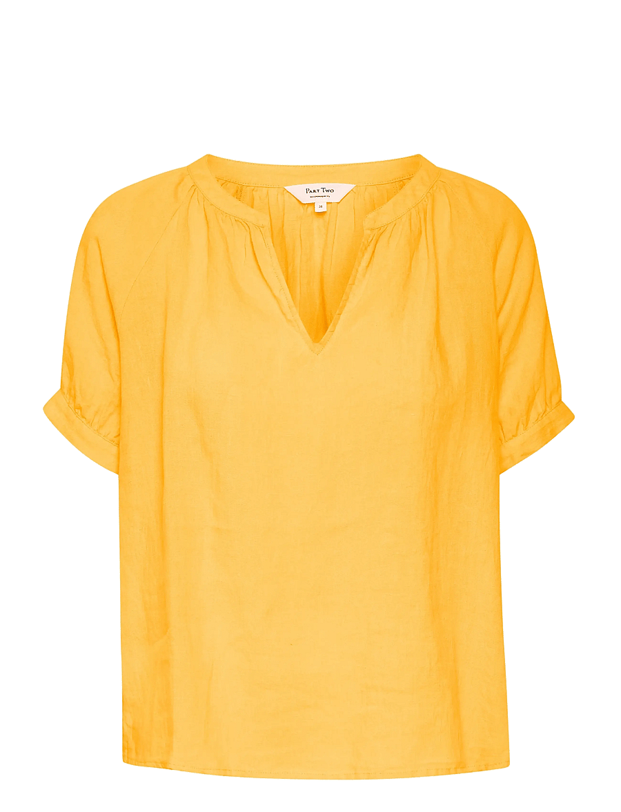 Part Two - PopsyPW BL - lühikeste varrukatega pluusid - amber yellow - 1