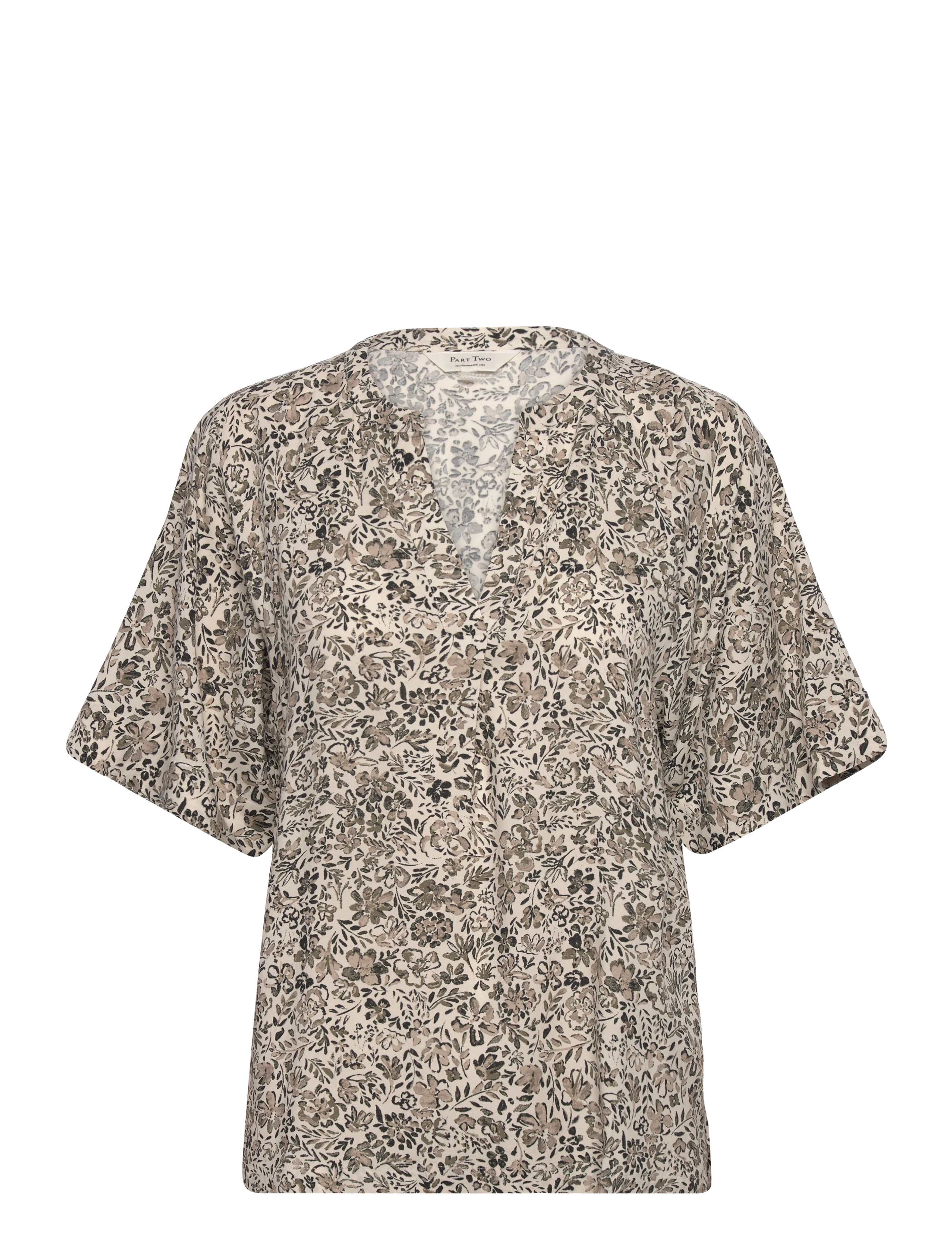 Part Two PetinaPW BL - Blouses & Overhemden - VETIVER PAINTED FLOWER / beige