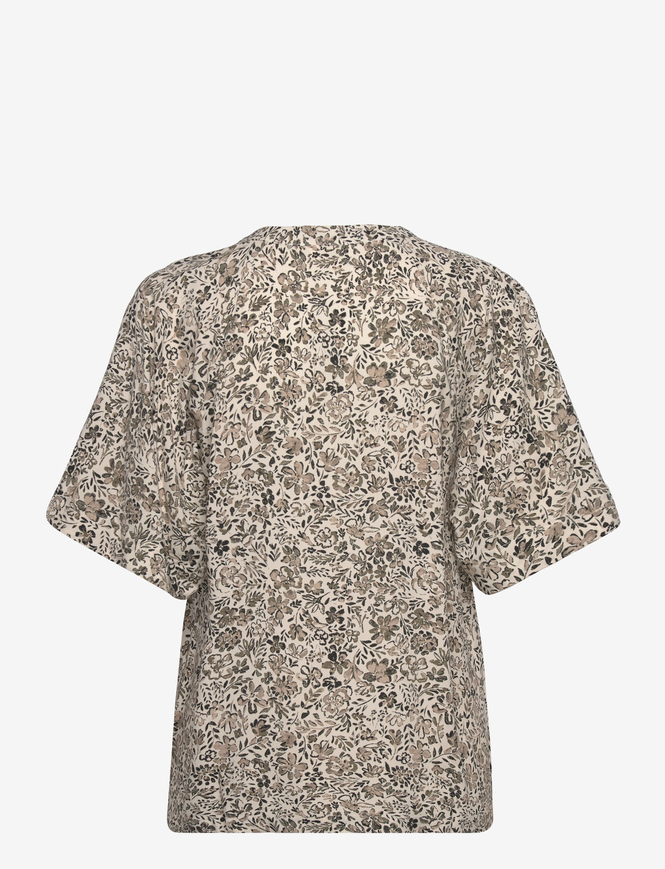 Part Two - PetinaPW BL - kortærmede bluser - vetiver painted flower - 1