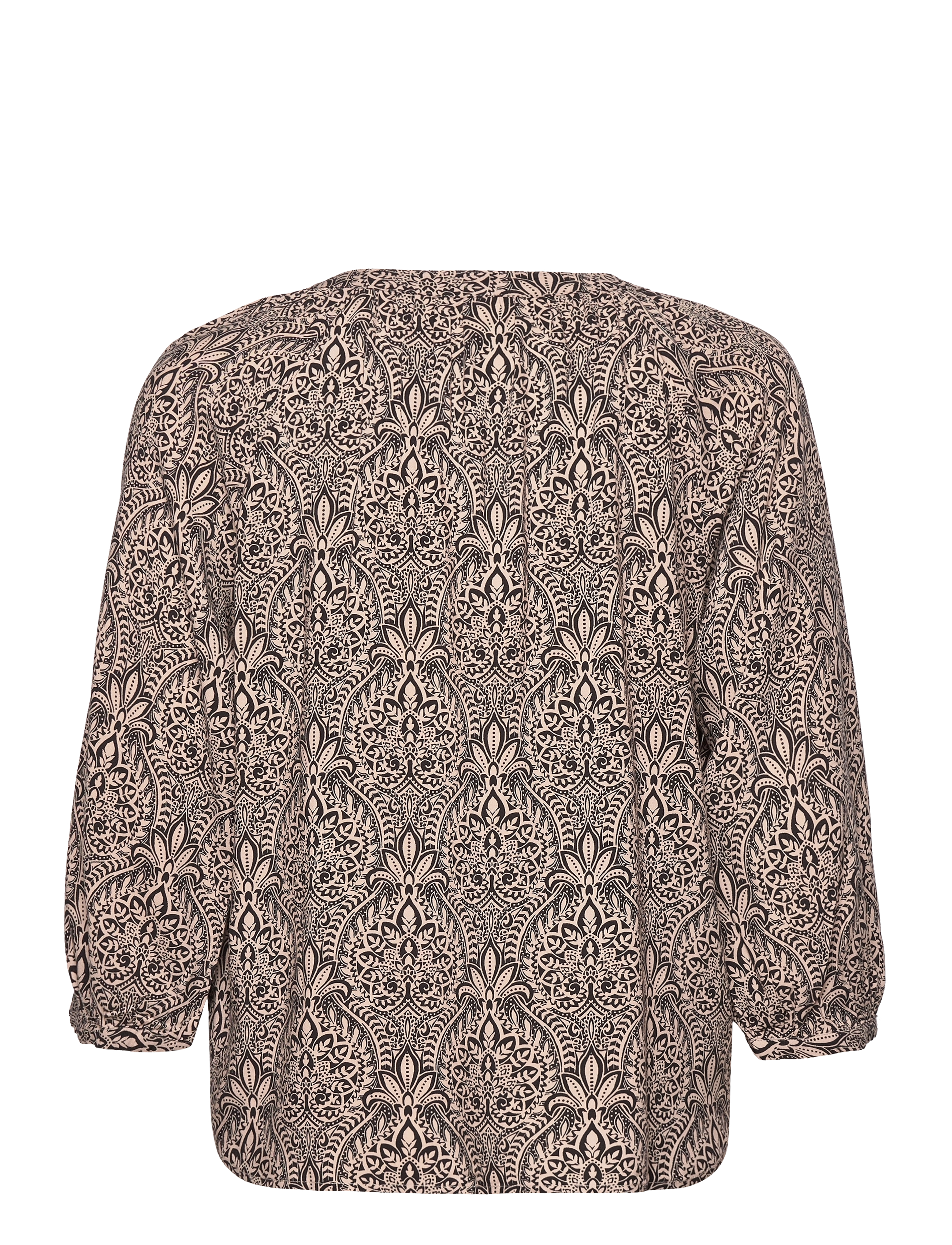 Part Two - MileanPW BL - langærmede bluser - black ornament print - 1