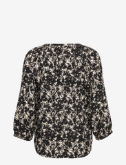 Part Two - MileanPW BL - long-sleeved blouses - black painted flower - 1