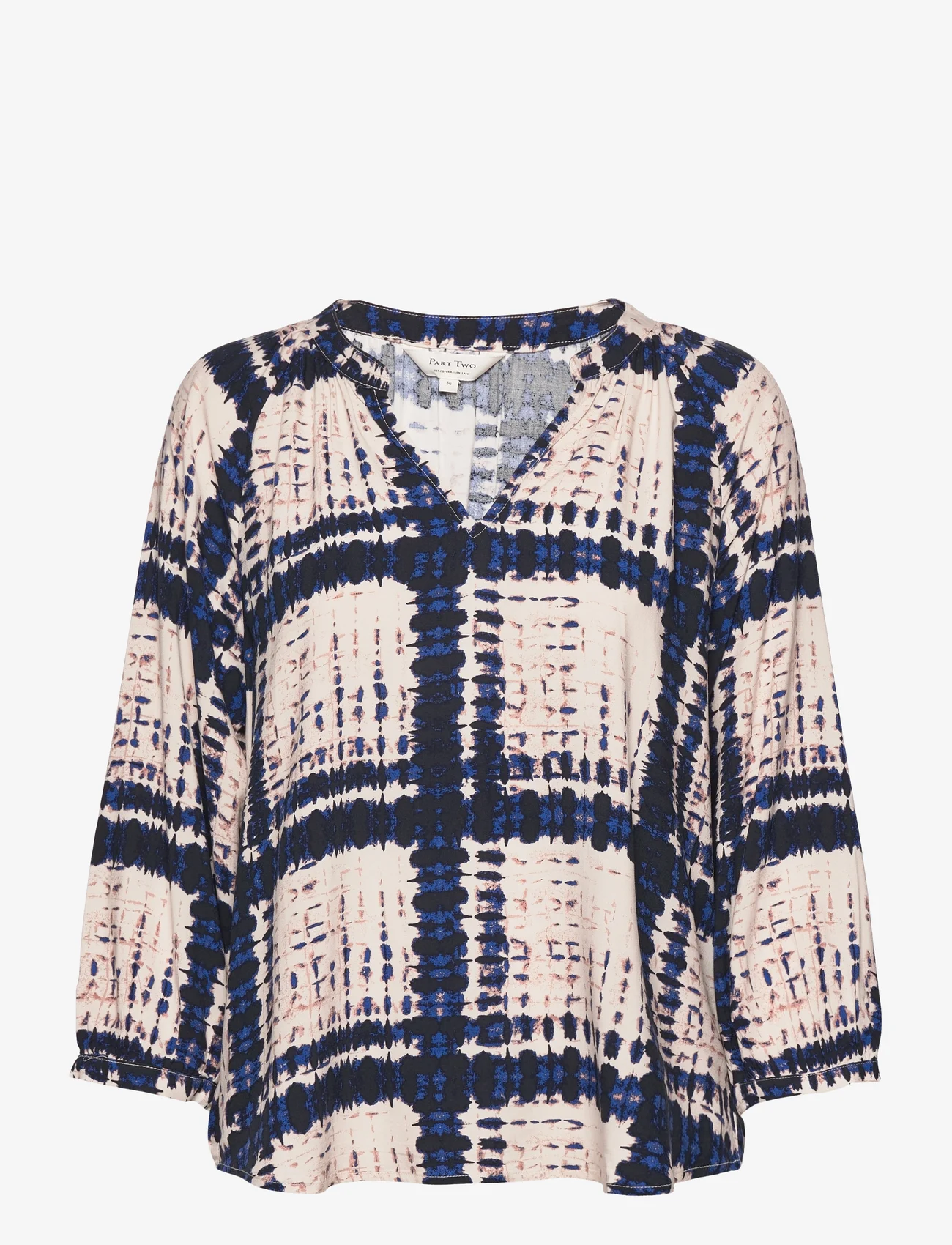 Part Two - MileanPW BL - long-sleeved blouses - blue blurred square - 0